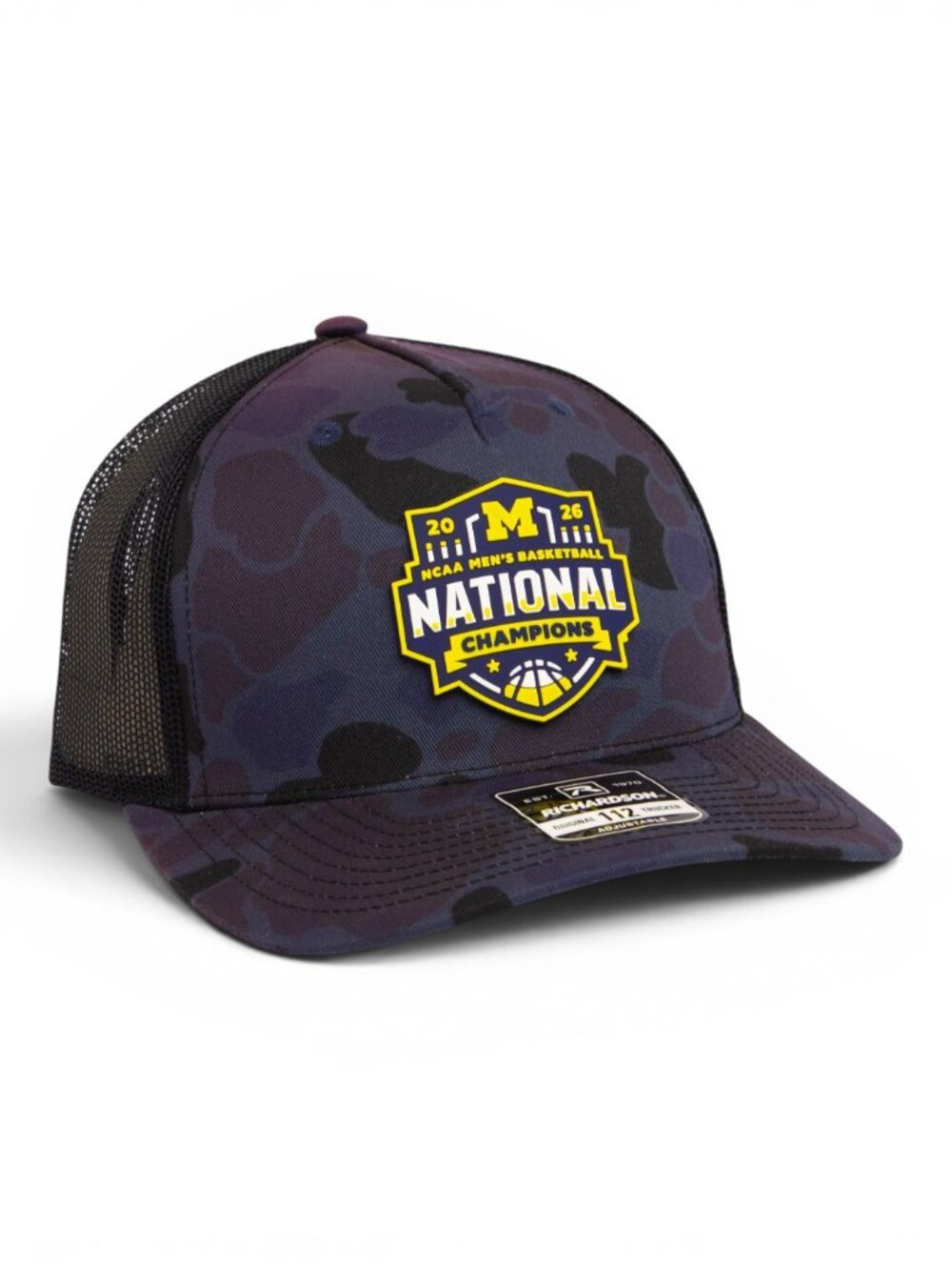 Michigan Wolverines 2026 Basketball National Champions 3D Snapback Trucker Hat